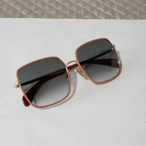 NEW Rag & Bone Cat Eye Sunglasses NWOT New in Case NWOT Rag & Bone brown frame & gold temple w/ greenish smoke  main image 4